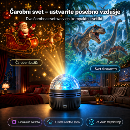 Uradna trgovina | 🎁🎄🦖 SCNDR® 360° pametni holografski projektor zvezdnega neba (HD pametni dinamični 5D)