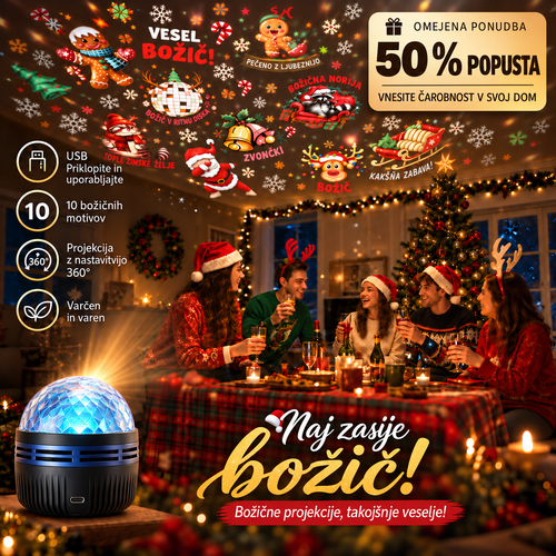 Uradna trgovina | 🎁🎄🦖 SCNDR® 360° pametni holografski projektor zvezdnega neba (HD pametni dinamični 5D)