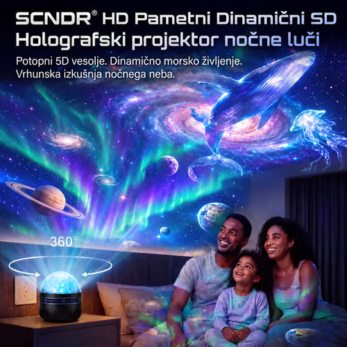 Uradna trgovina | 💕🎁 SCNDR® 360° pametni holografski projektor zvezdnega neba (HD pametni dinamični 5D)