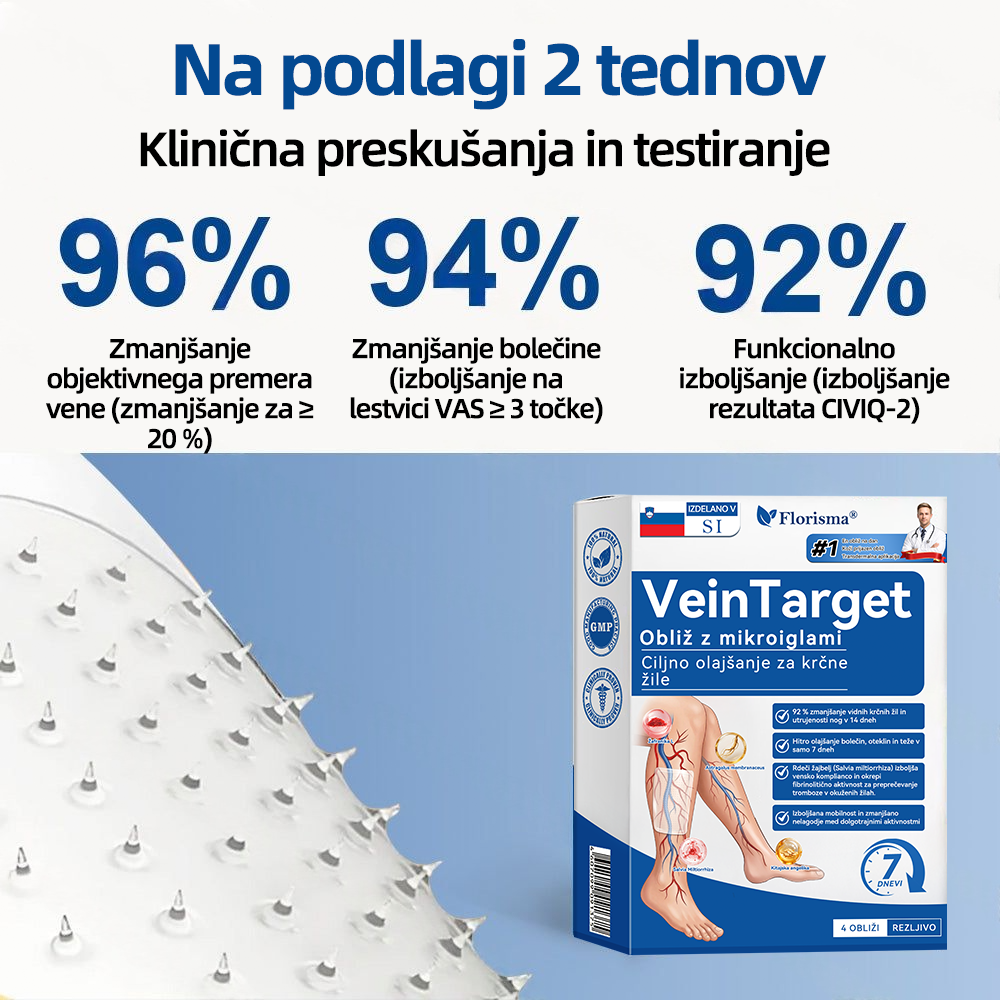 🛡️𝐅𝐥𝐨𝐫𝐢𝐬𝐦𝐚® 💕 Microneedle obliž klinične kakovosti z diosminom in hesperidinom — Napredna zeliščna formula, zasnovana za ciljno delovanje proti pajkastim in krčnim žilam ter za lajšanje občutka težkih in utrujenih nog. 👩‍⚕️