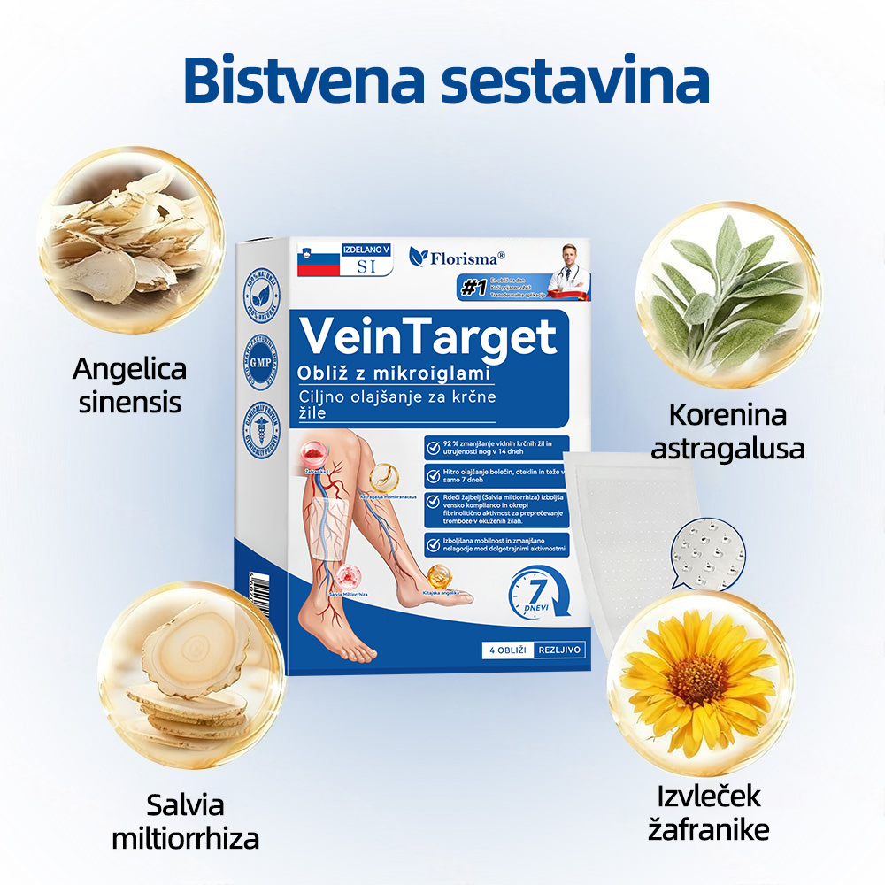 🛡️𝐅𝐥𝐨𝐫𝐢𝐬𝐦𝐚® 💕 Microneedle obliž klinične kakovosti z diosminom in hesperidinom — Napredna zeliščna formula, zasnovana za ciljno delovanje proti pajkastim in krčnim žilam ter za lajšanje občutka težkih in utrujenih nog. 👩‍⚕️