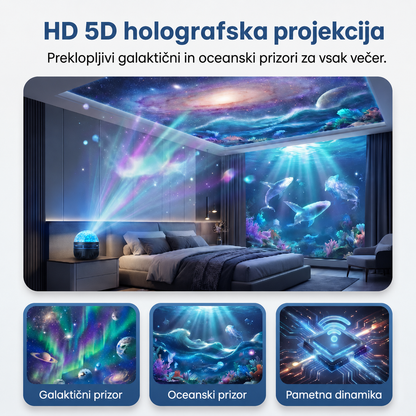 🇸🇮 Uradna trgovina v Sloveniji | 🎁💕SCNDR® 360° Pametni Holografski Projektor Zvezdnega Neba (HD pametni dinamični 5D)